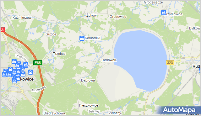 mapa Tarnówek gmina Polkowice, Tarnówek gmina Polkowice na mapie Targeo