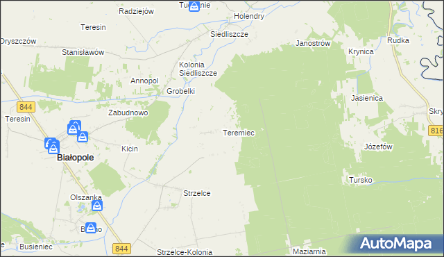 mapa Teremiec, Teremiec na mapie Targeo