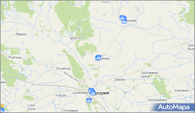 mapa Tłukawy, Tłukawy na mapie Targeo