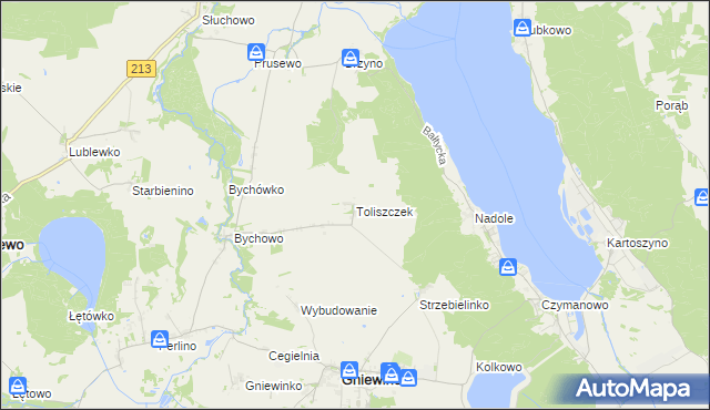 mapa Toliszczek, Toliszczek na mapie Targeo