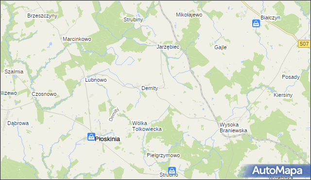 mapa Tolkowiec, Tolkowiec na mapie Targeo