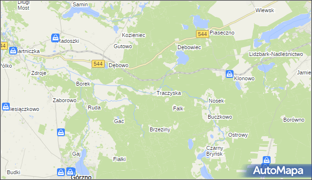 mapa Traczyska, Traczyska na mapie Targeo