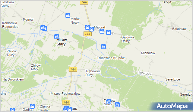 mapa Trębowiec-Krupów, Trębowiec-Krupów na mapie Targeo
