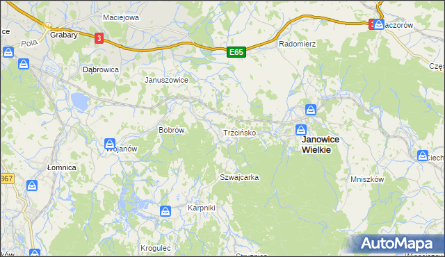 mapa Trzcińsko, Trzcińsko na mapie Targeo