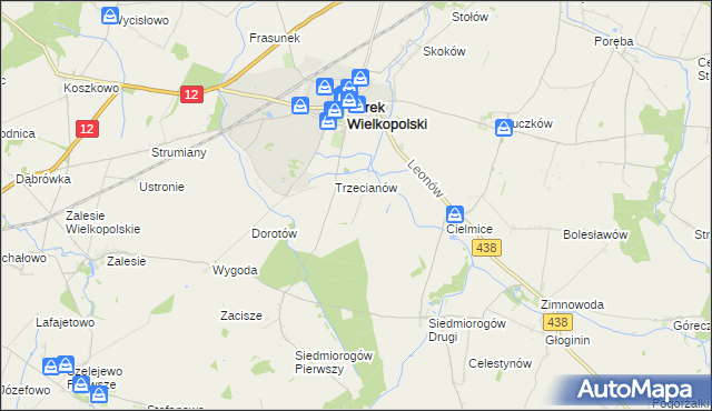 mapa Trzecianów-Osiedle, Trzecianów-Osiedle na mapie Targeo