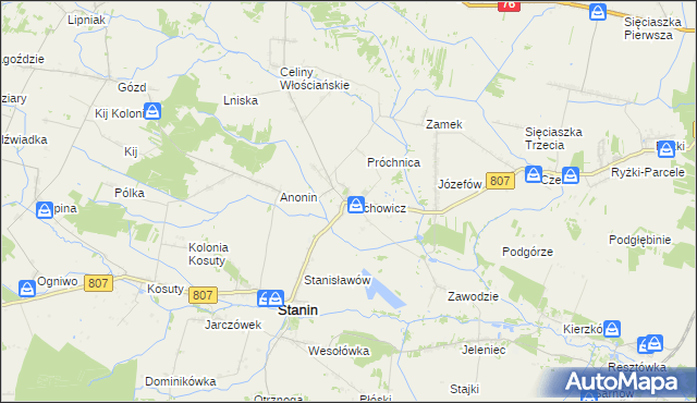 mapa Tuchowicz, Tuchowicz na mapie Targeo