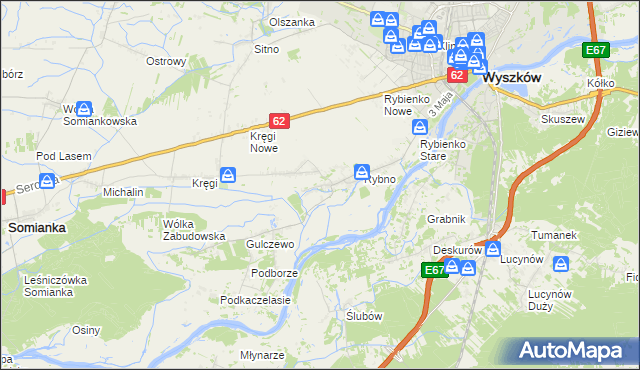 mapa Tulewo Górne, Tulewo Górne na mapie Targeo