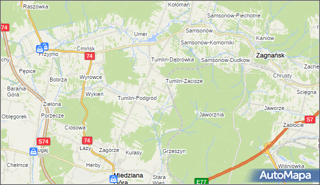 mapa Tumlin-Węgle, Tumlin-Węgle na mapie Targeo