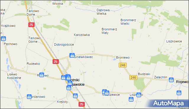 mapa Tupadły gmina Złotniki Kujawskie, Tupadły gmina Złotniki Kujawskie na mapie Targeo