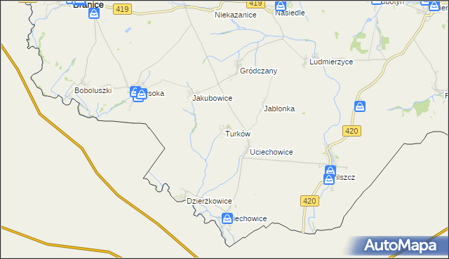 mapa Turków, Turków na mapie Targeo