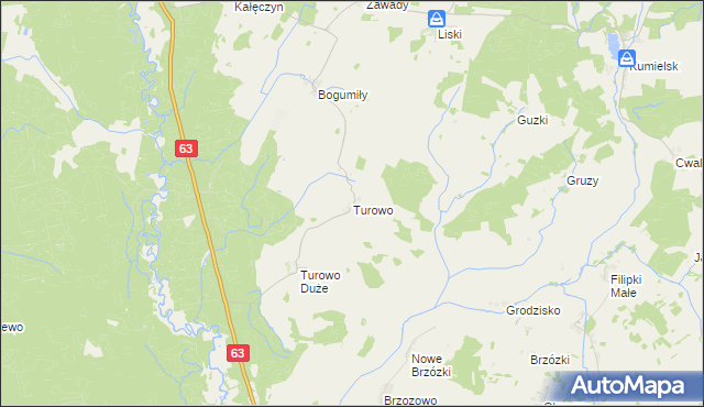 mapa Turowo gmina Pisz, Turowo gmina Pisz na mapie Targeo