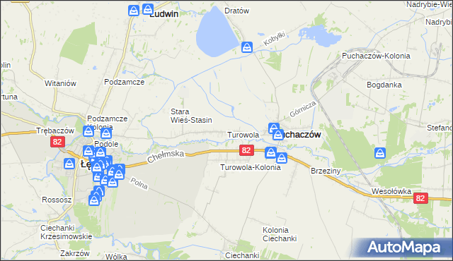 mapa Turowola, Turowola na mapie Targeo