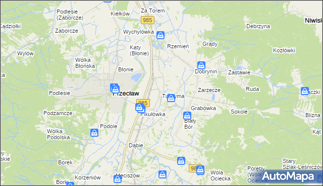 mapa Tuszyma, Tuszyma na mapie Targeo