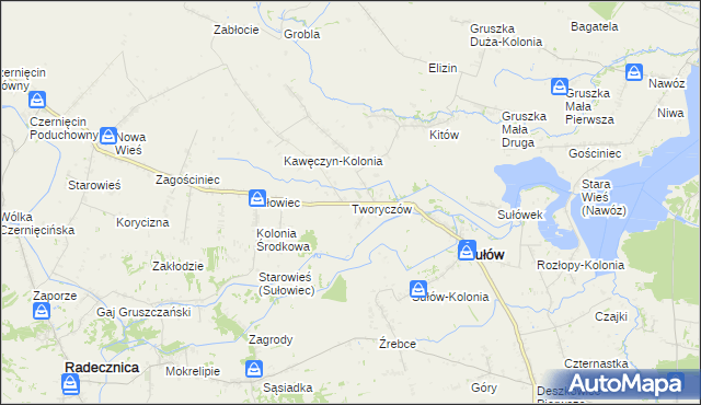 mapa Tworyczów, Tworyczów na mapie Targeo