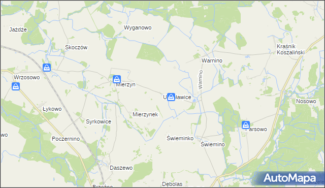 mapa Ubysławice, Ubysławice na mapie Targeo