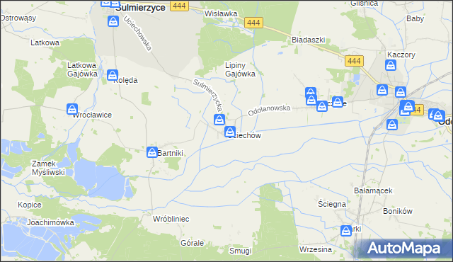 mapa Uciechów gmina Odolanów, Uciechów gmina Odolanów na mapie Targeo