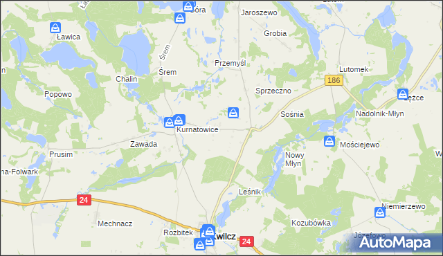 mapa Upartowo, Upartowo na mapie Targeo