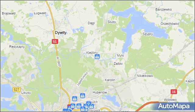 mapa Wadąg, Wadąg na mapie Targeo