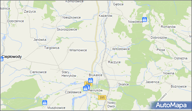 mapa Wadochowice, Wadochowice na mapie Targeo