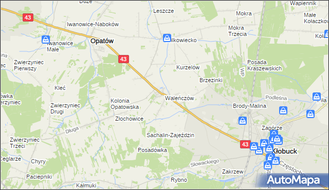 mapa Waleńczów, Waleńczów na mapie Targeo