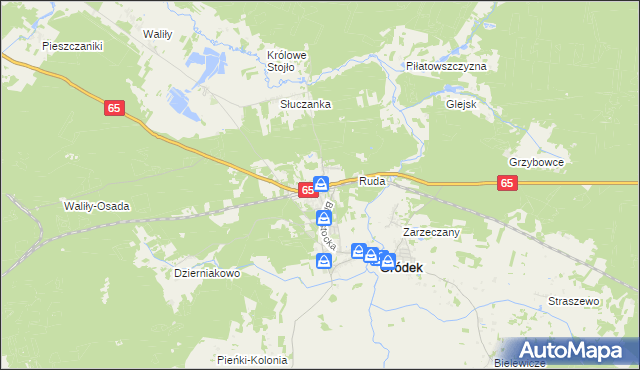 mapa Waliły-Stacja, Waliły-Stacja na mapie Targeo