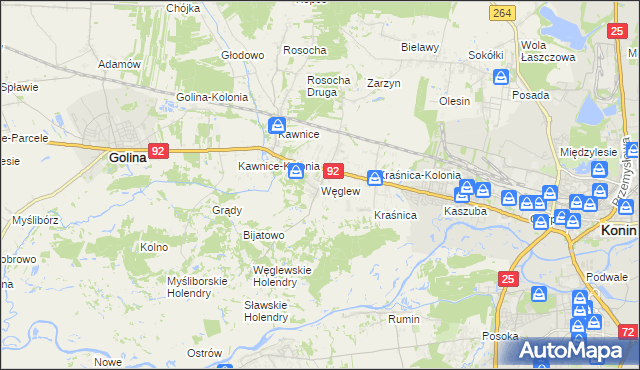 mapa Węglew, Węglew na mapie Targeo