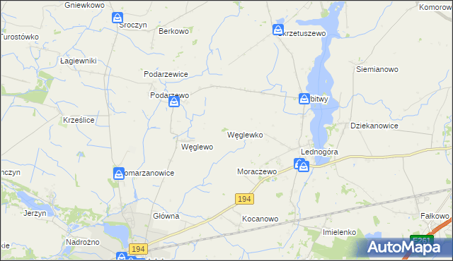 mapa Węglewko, Węglewko na mapie Targeo