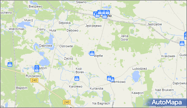 mapa Wętfie, Wętfie na mapie Targeo