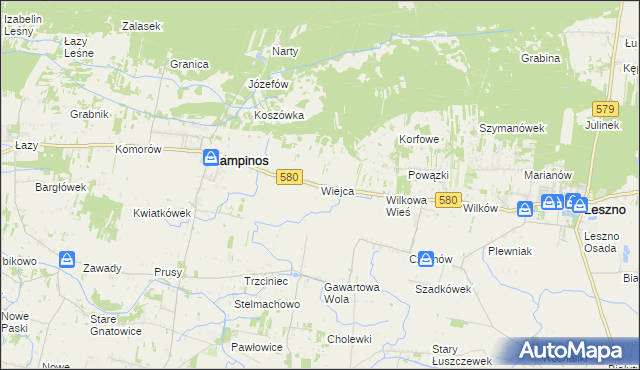 mapa Wiejca, Wiejca na mapie Targeo
