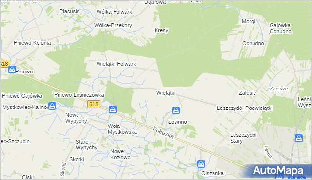 mapa Wielątki, Wielątki na mapie Targeo