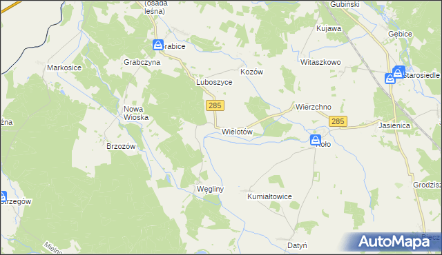 mapa Wielotów, Wielotów na mapie Targeo
