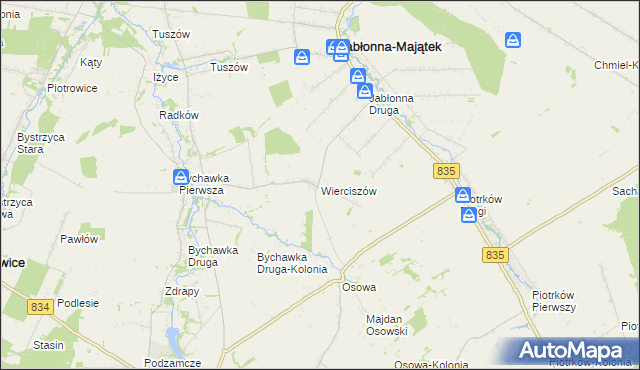 mapa Wierciszów, Wierciszów na mapie Targeo
