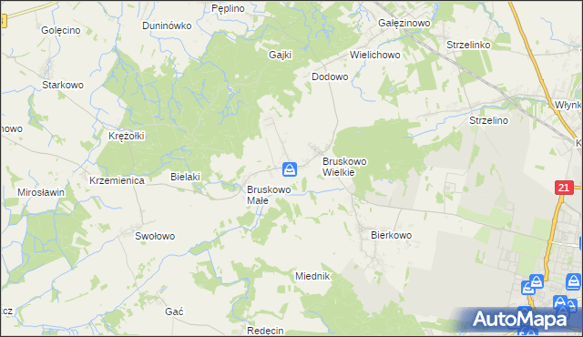 mapa Wierzbięcin gmina Słupsk, Wierzbięcin gmina Słupsk na mapie Targeo