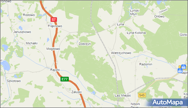 mapa Wietrzychówko, Wietrzychówko na mapie Targeo