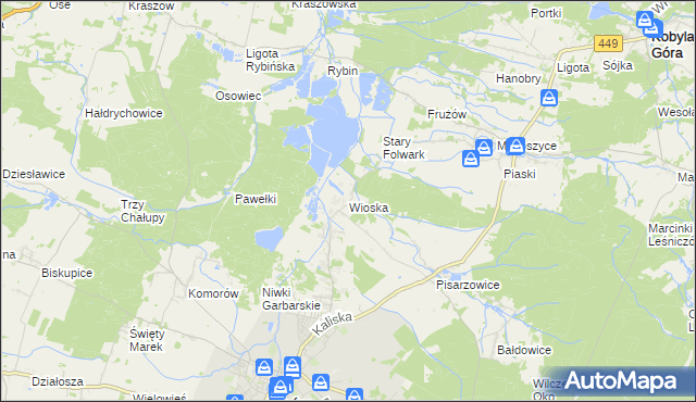 mapa Wioska gmina Syców, Wioska gmina Syców na mapie Targeo