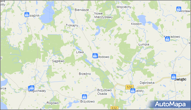 mapa Włodowo, Włodowo na mapie Targeo