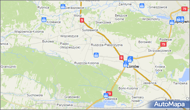 mapa Wnorów, Wnorów na mapie Targeo