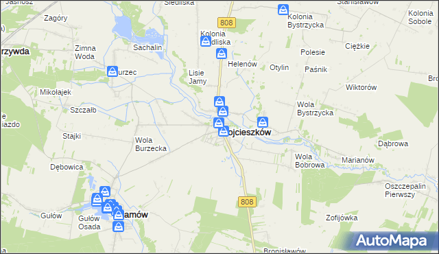mapa Wojcieszków, Wojcieszków na mapie Targeo