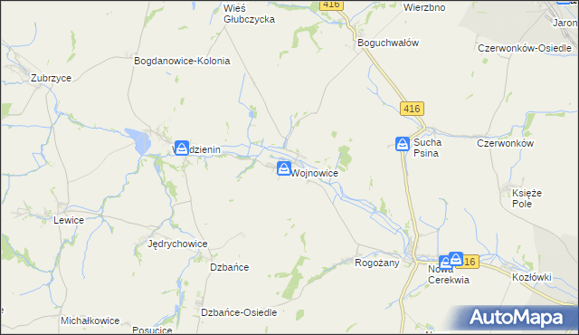 mapa Wojnowice gmina Kietrz, Wojnowice gmina Kietrz na mapie Targeo