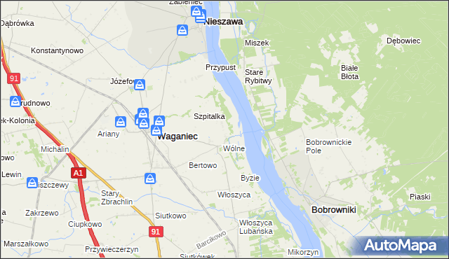 mapa Wójtówka gmina Waganiec, Wójtówka gmina Waganiec na mapie Targeo