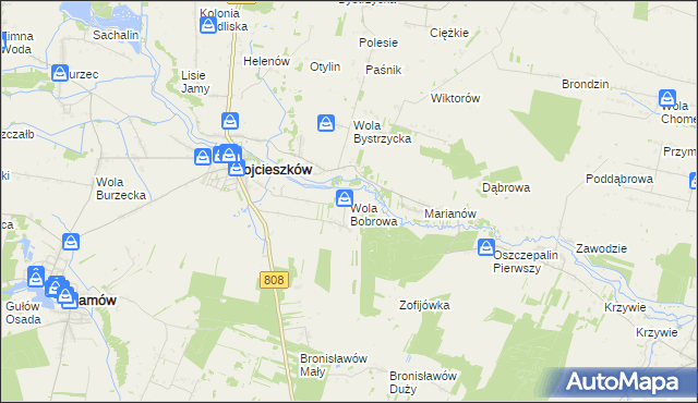 mapa Wola Bobrowa, Wola Bobrowa na mapie Targeo