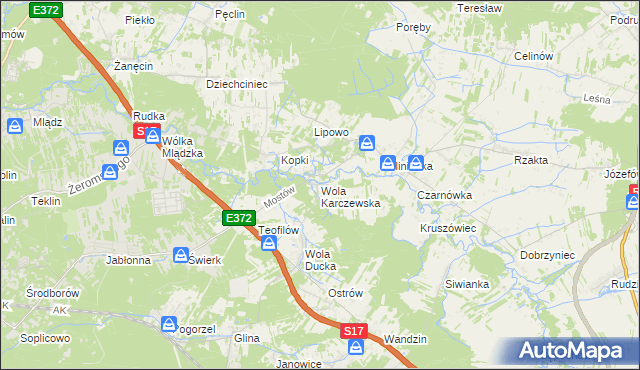 mapa Wola Karczewska, Wola Karczewska na mapie Targeo