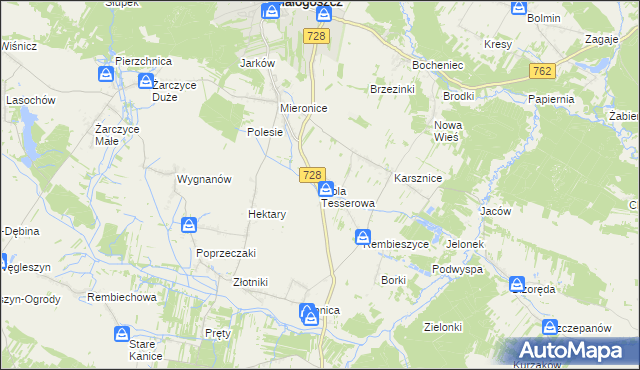 mapa Wola Tesserowa, Wola Tesserowa na mapie Targeo