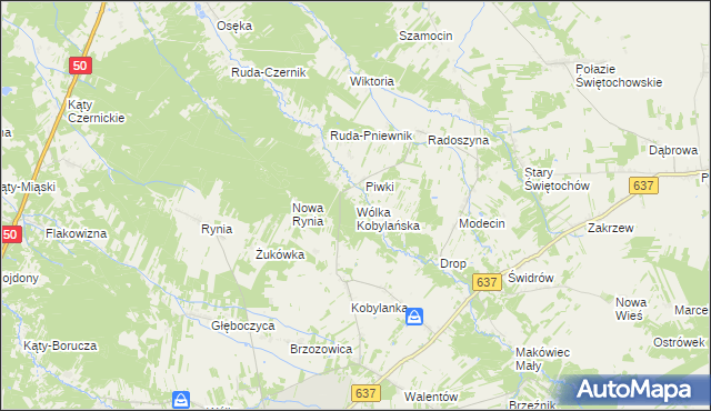 mapa Wólka Kobylańska, Wólka Kobylańska na mapie Targeo