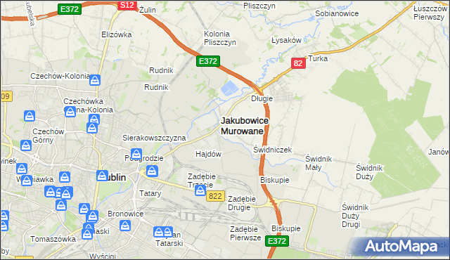 mapa Wólka powiat lubelski, Wólka powiat lubelski na mapie Targeo