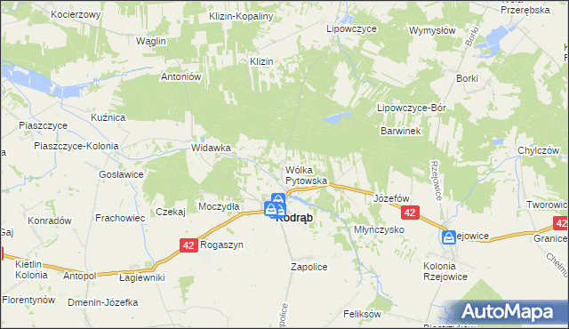 mapa Wólka Pytowska, Wólka Pytowska na mapie Targeo