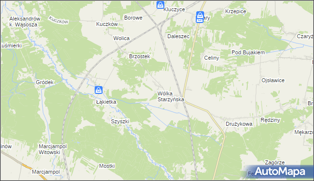 mapa Wólka Starzyńska, Wólka Starzyńska na mapie Targeo