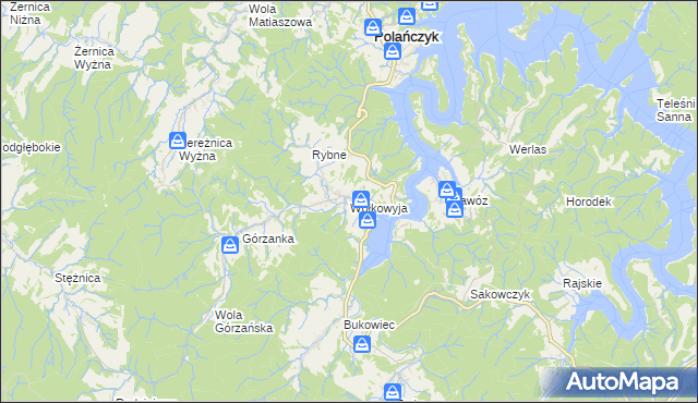 mapa Wołkowyja, Wołkowyja na mapie Targeo