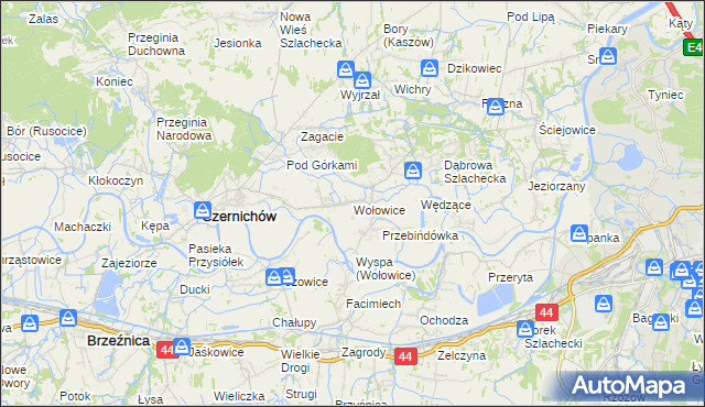 mapa Wołowice, Wołowice na mapie Targeo