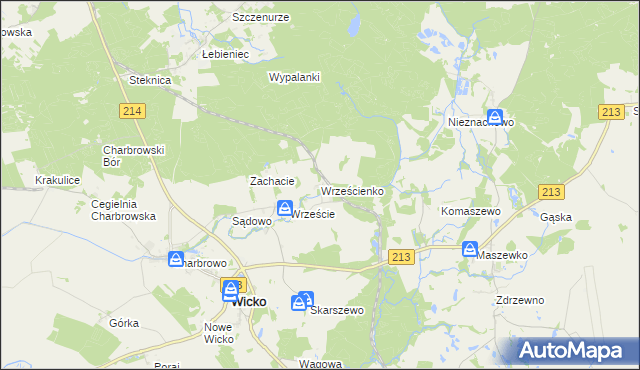mapa Wrześcienko, Wrześcienko na mapie Targeo